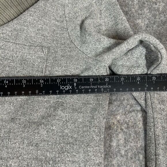 GAP Cardigan Sweater Mens Large Gray Button Up Collared Pockets Preppy Casual - Picture 8 of 8